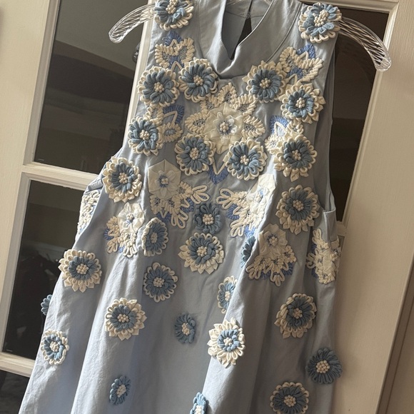 Anthropologie Blue and White Floral Dress New without tags! - Picture 2 of 6